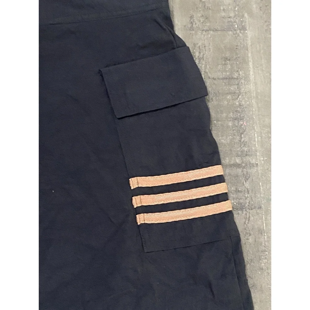 Vtg Rare Men's Adidas Black With Orange Sided Stripe Board Shorts Sz XL Trunks